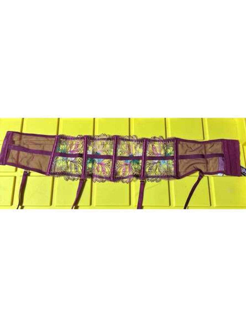 NEW Victoria’s Secret Very Sexy Garter Belt Maroon Floral Sexy! size XS/S